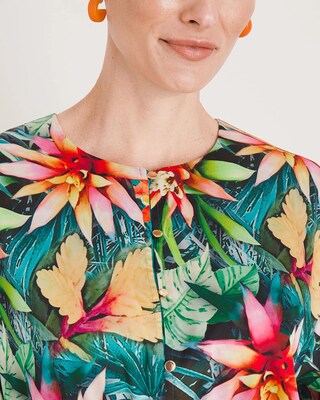 Tropical-Print Maxi Dress