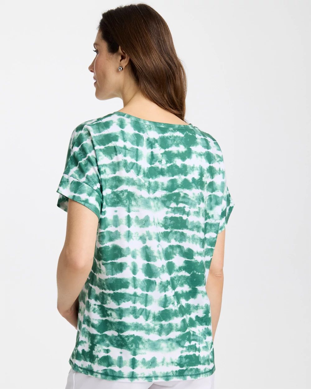 Zenergy® Tie-Dye V-Neck Tee click to view larger image.