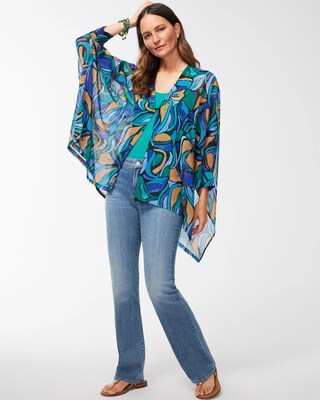 Floral Cuffed Ruana