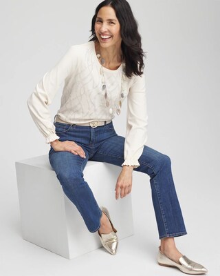 Embellished Long-sleeve Top click to view larger image.