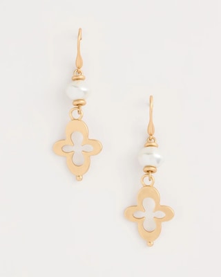 Linear Charm Drop Earrings