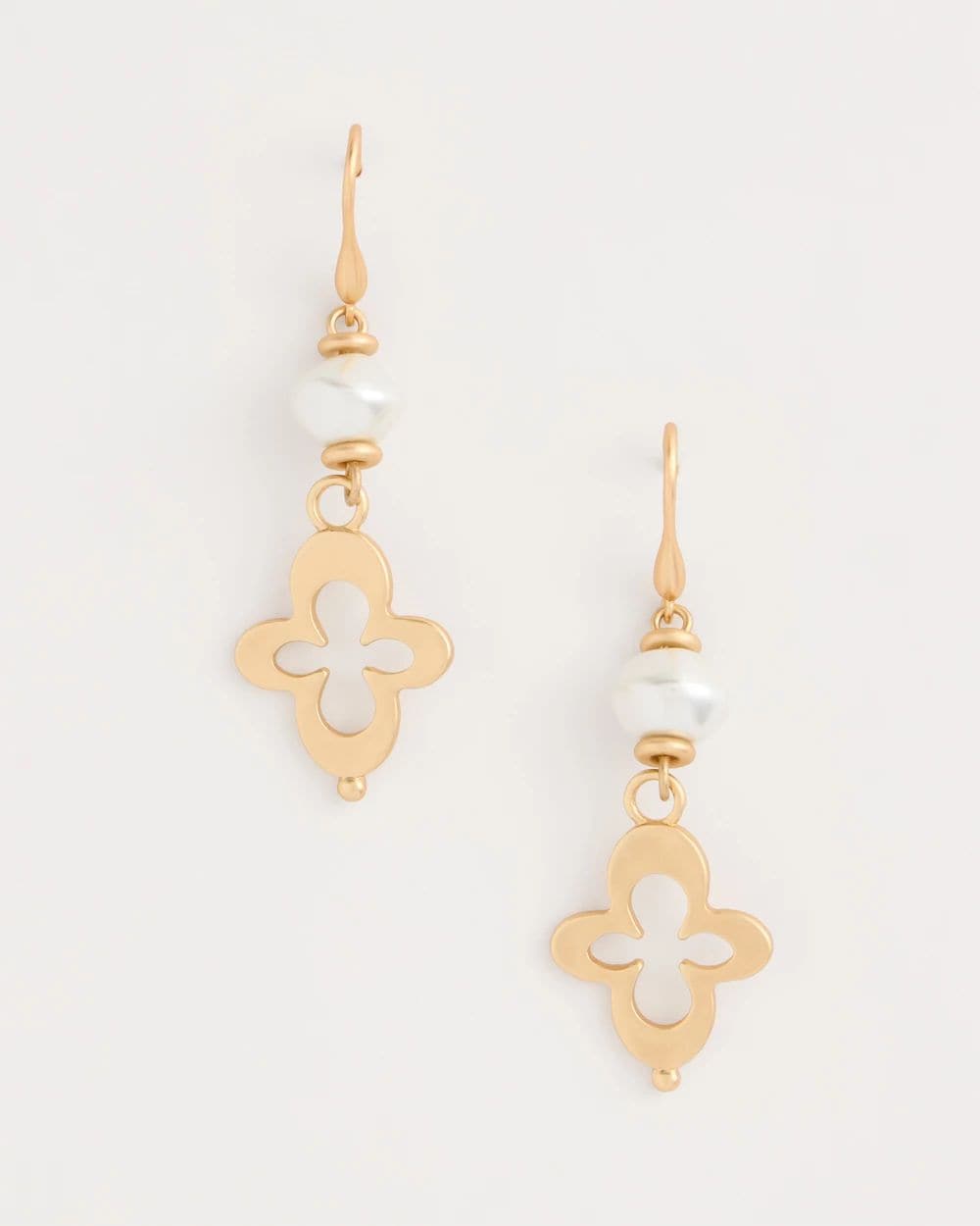 Linear Charm Drop Earrings