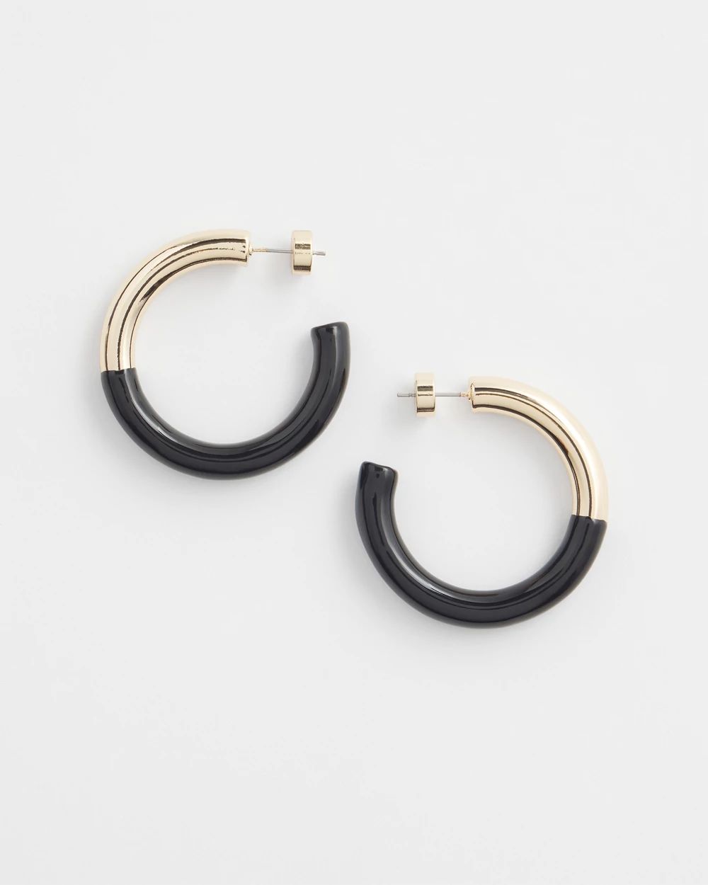 Gold Tone Dipped Hoops