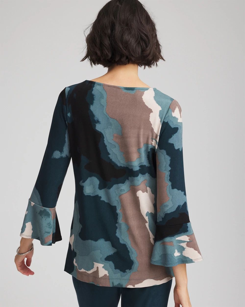 Travelers™ Crystal Flounce Sleeve Tunic click to view larger image.