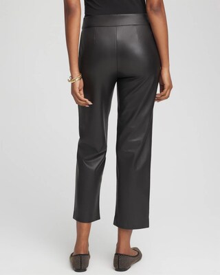 Faux Leather Brigitte™ Pull-On Cropped Pants click to view larger image.