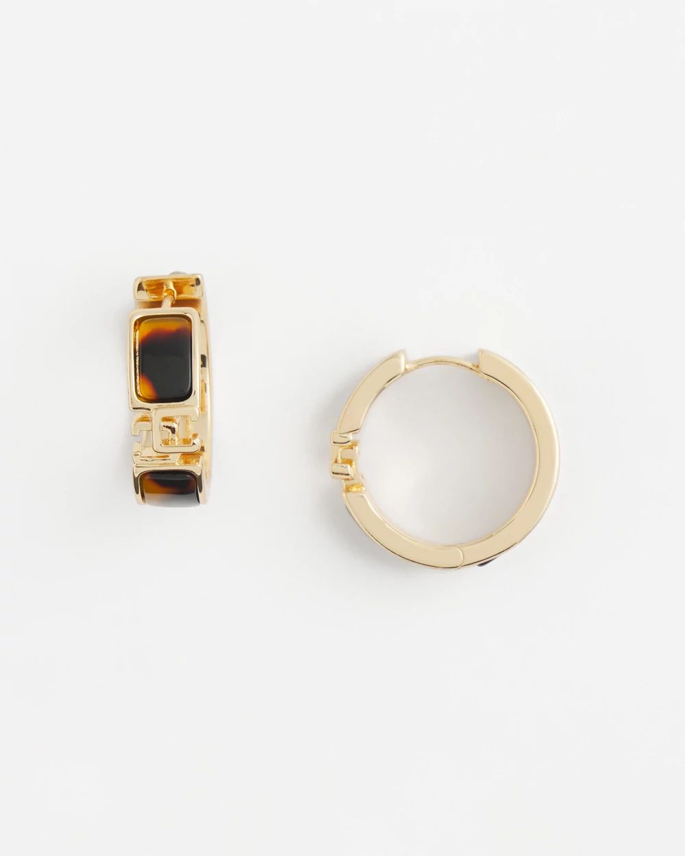 No Droop™ Faux Tort CC Hoop Earrings