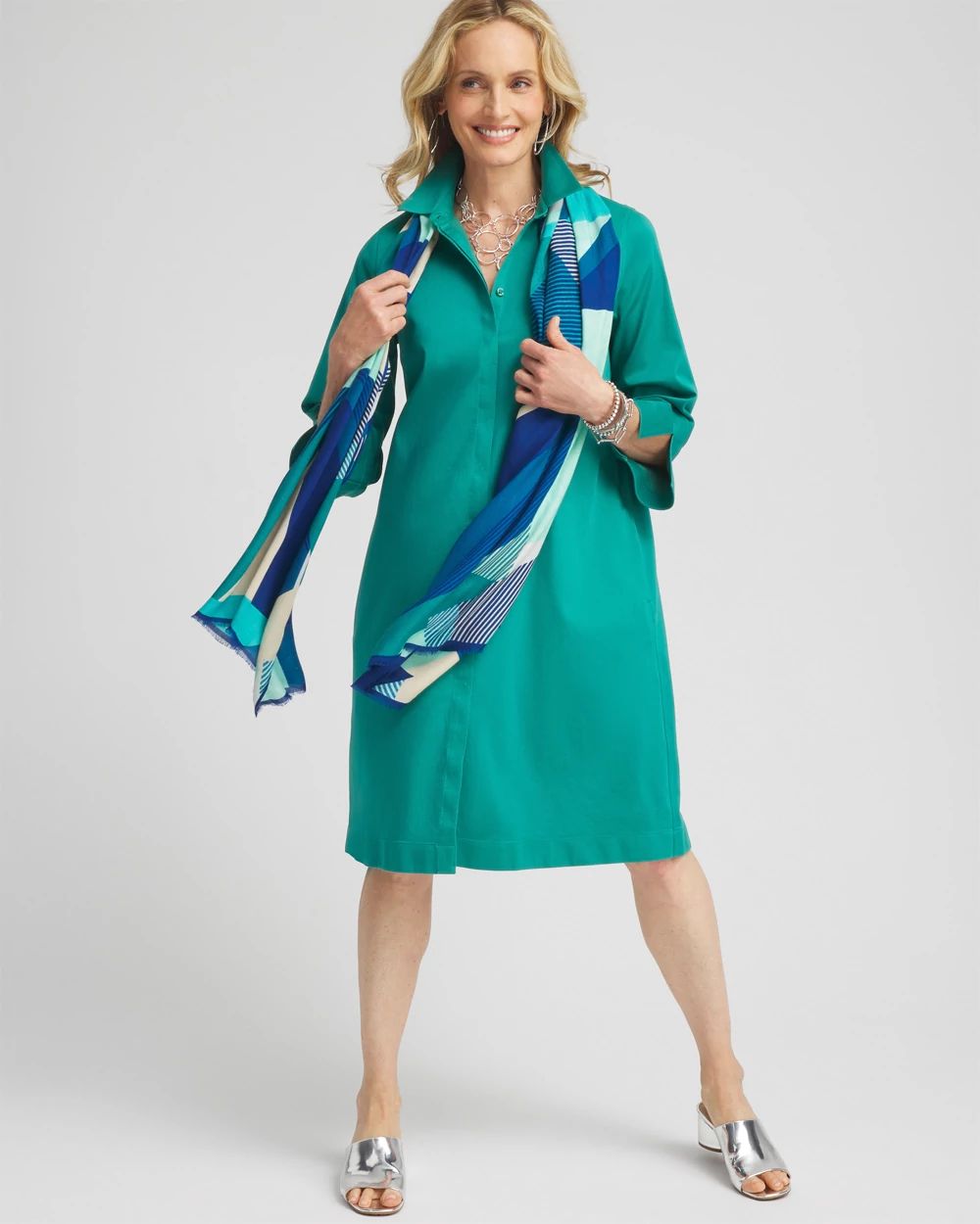 Petite No Iron™ Shirt Dress