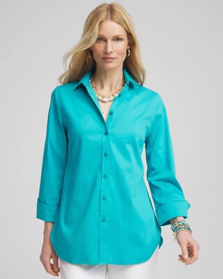 No Iron™ 3/4 Sleeve Stretch Shirt