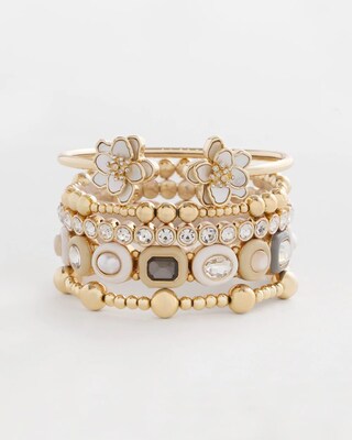 Neutral Stretch Geometric Bracelet click to view larger image.