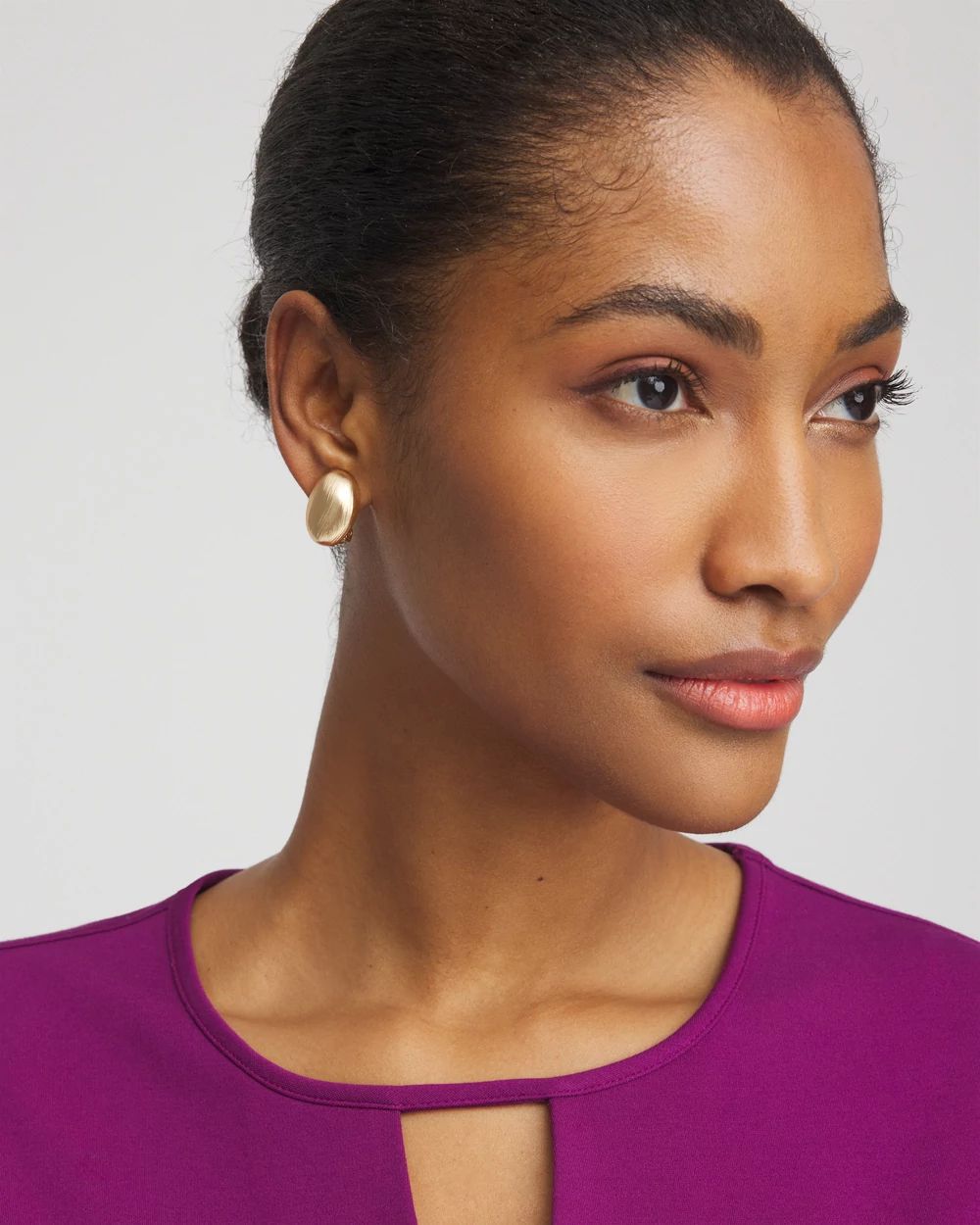 No Droop™ Gold Stud Clip-On Earrings