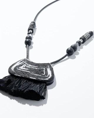 Raffia Pendant Necklace