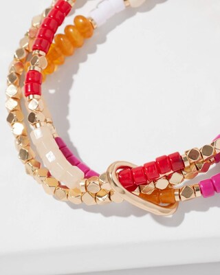 Orange Stretch Bracelets Set