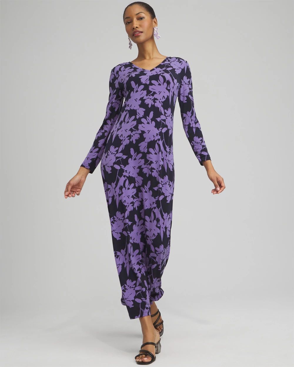 Floral V-neck Maxi Dress