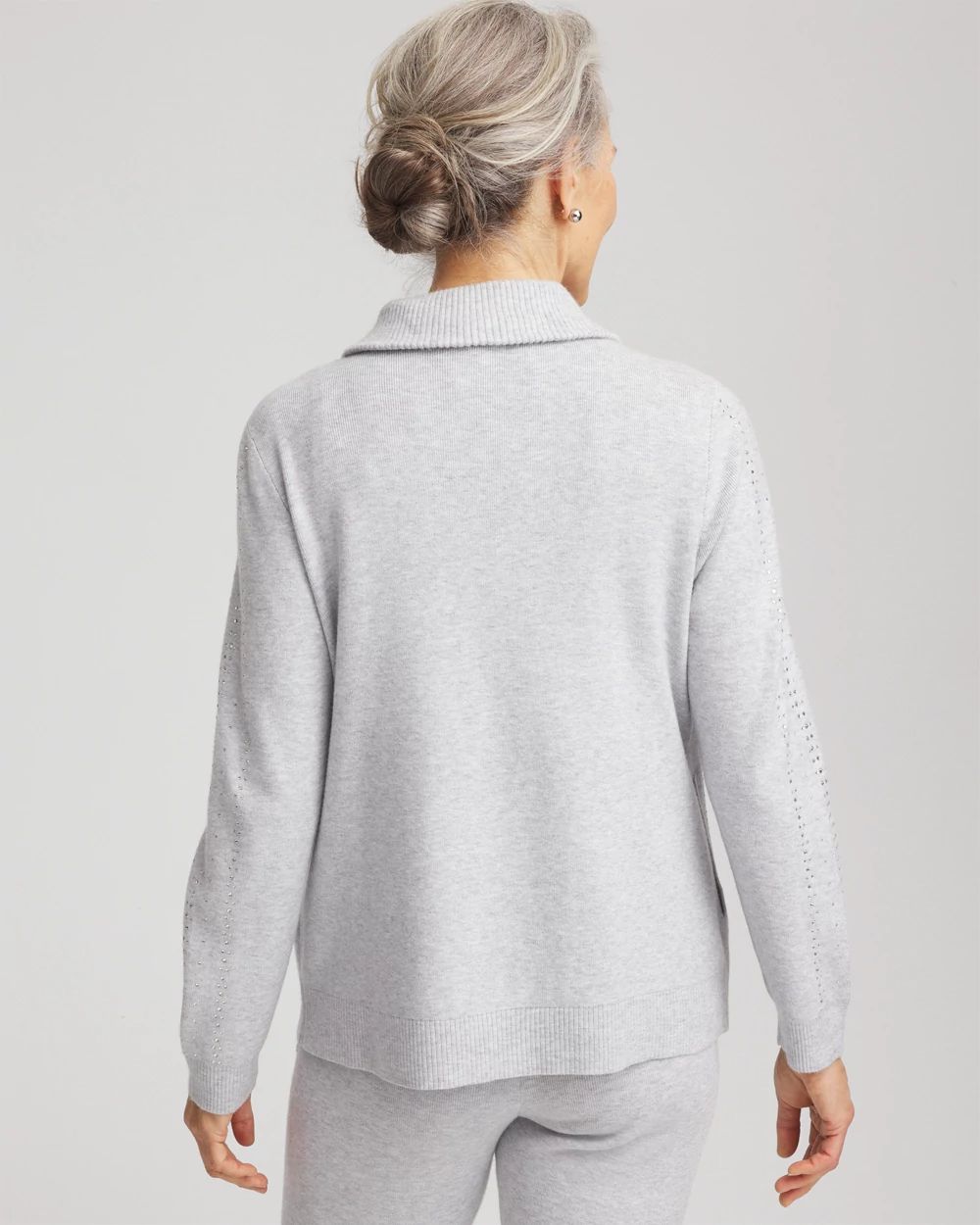 Zenergy® Luxe Diamante Zip Cardigan click to view larger image.