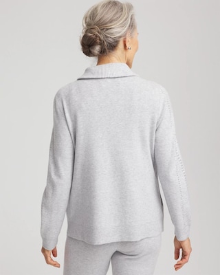 Zenergy® Luxe Diamante Zip Cardigan click to view larger image.