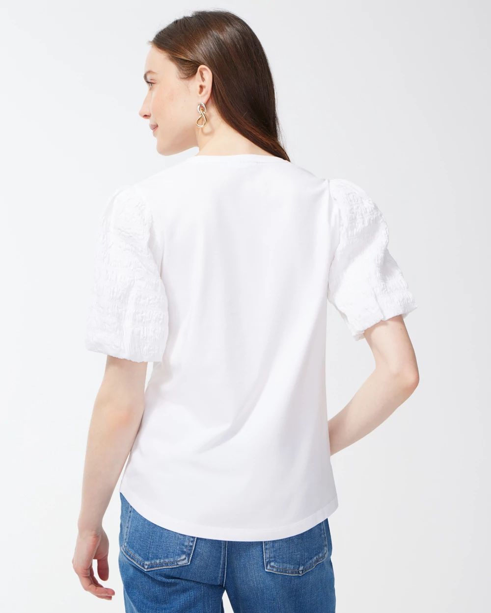 Textured Puff Sleeve Top