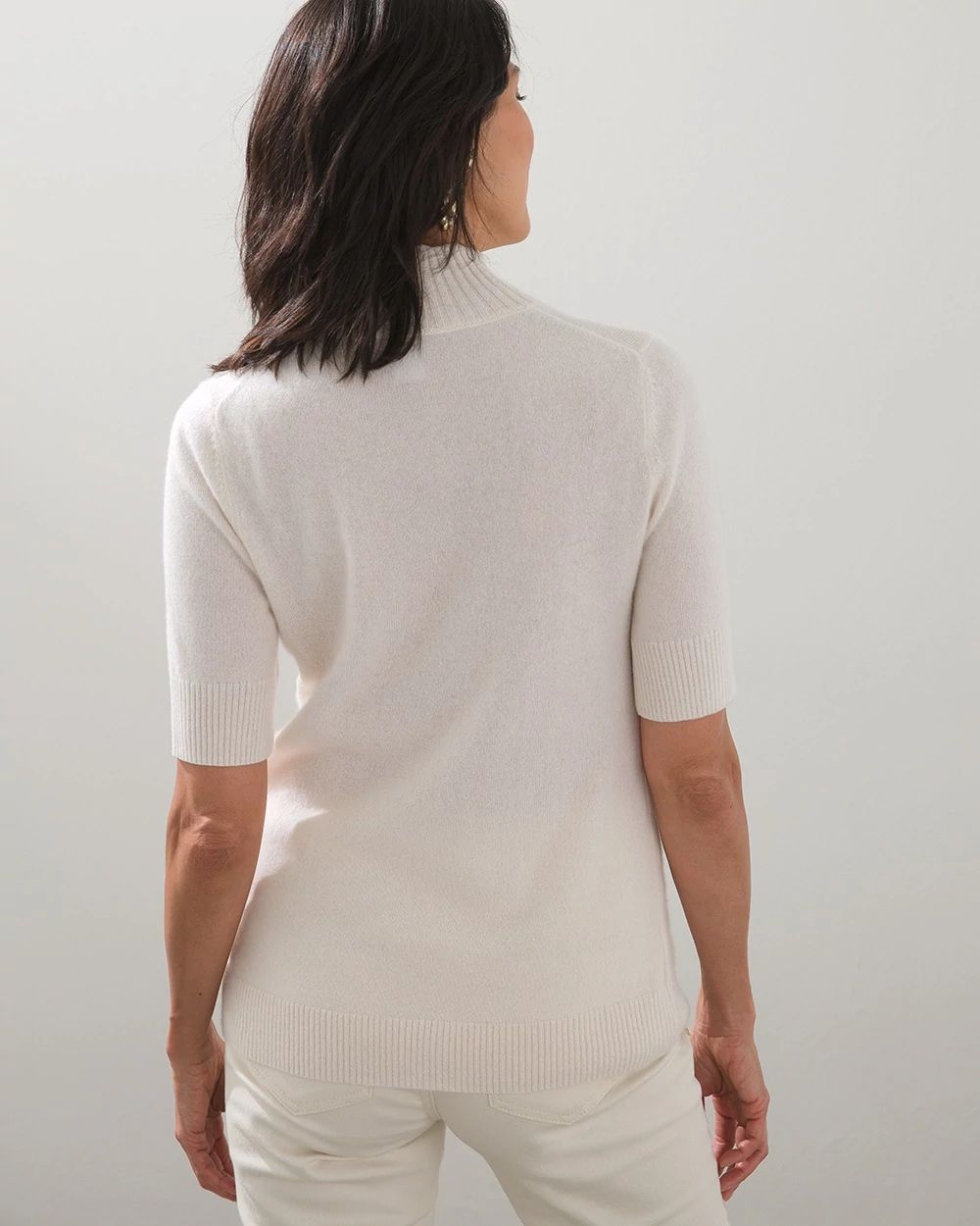Cashmere Mock Neck Pullover Sweater