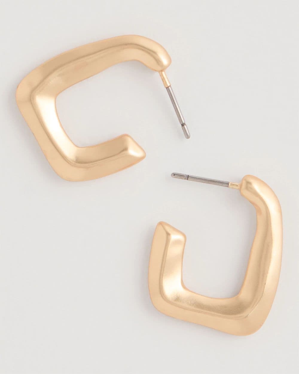 Mini Goldtone Square Earrings