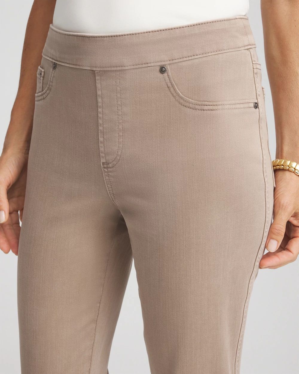Pull-On Slim-Fit Ankle Jeggings