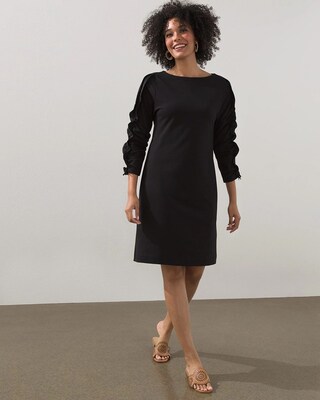 Adjustable Ruched Sleeve Dress