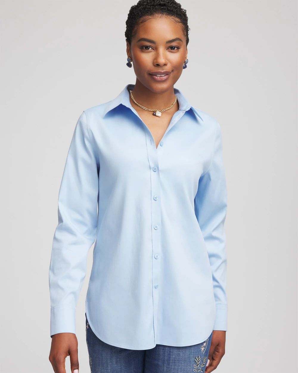 No Iron™ Stretch-Sateen Shirt