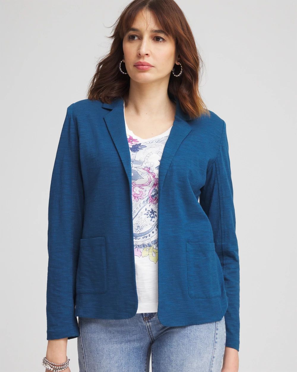 Slub Knit Blazer