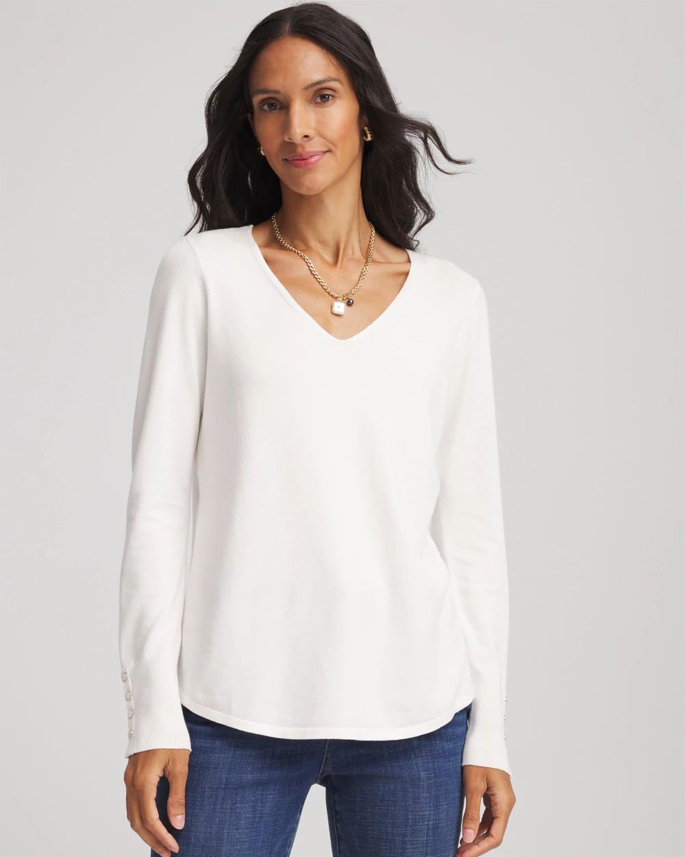 Ella V-Neck Pullover Sweater