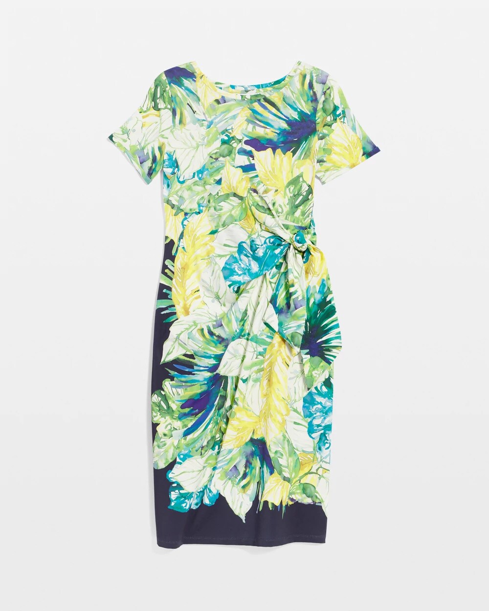 Twist-Front Knit Dress