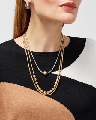 Mixed Metal Convertible Necklace