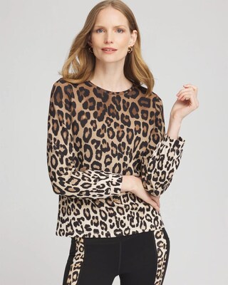 Zenergy® Scuba Leopard Print Top