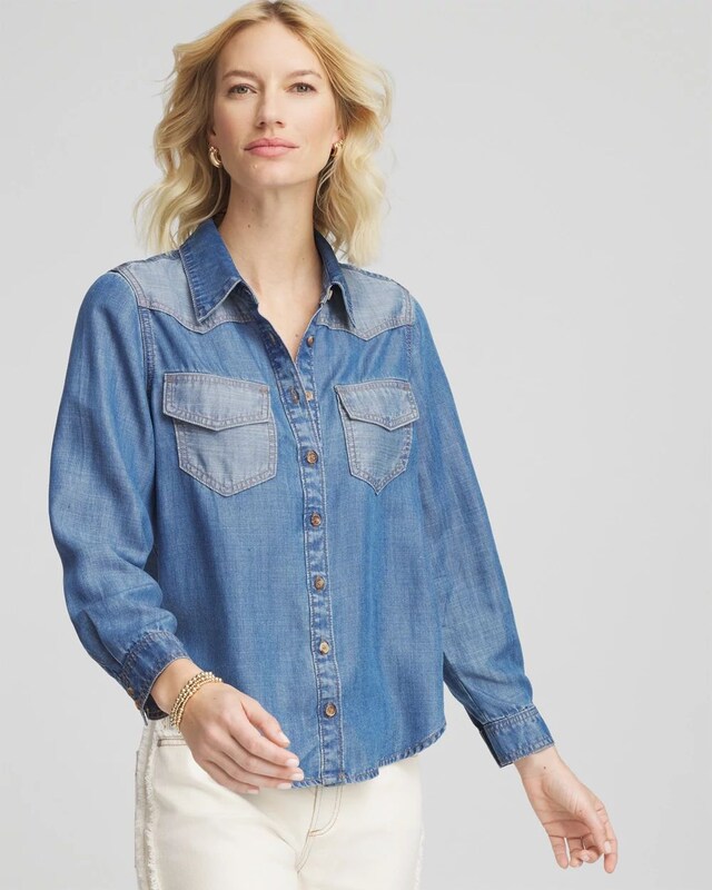Tencel Colorblock Classic-Fit Shirt
