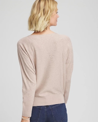 Ella Embellished Dolman Pullover Sweater click to view larger image.