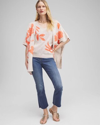 Linen Blend Embroidered Pullover Sweater click to view larger image.