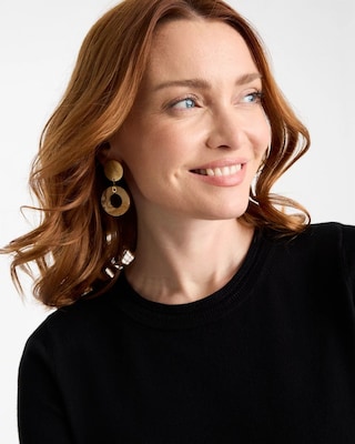 Neutral Jasper Stone Drop Earrings click to view larger image.