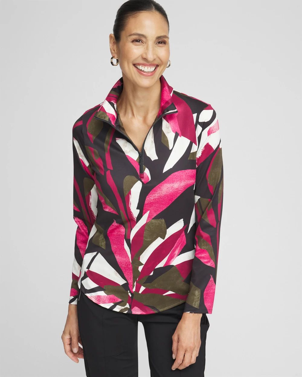 Zenergy® UPF Abstract Half Zip Top