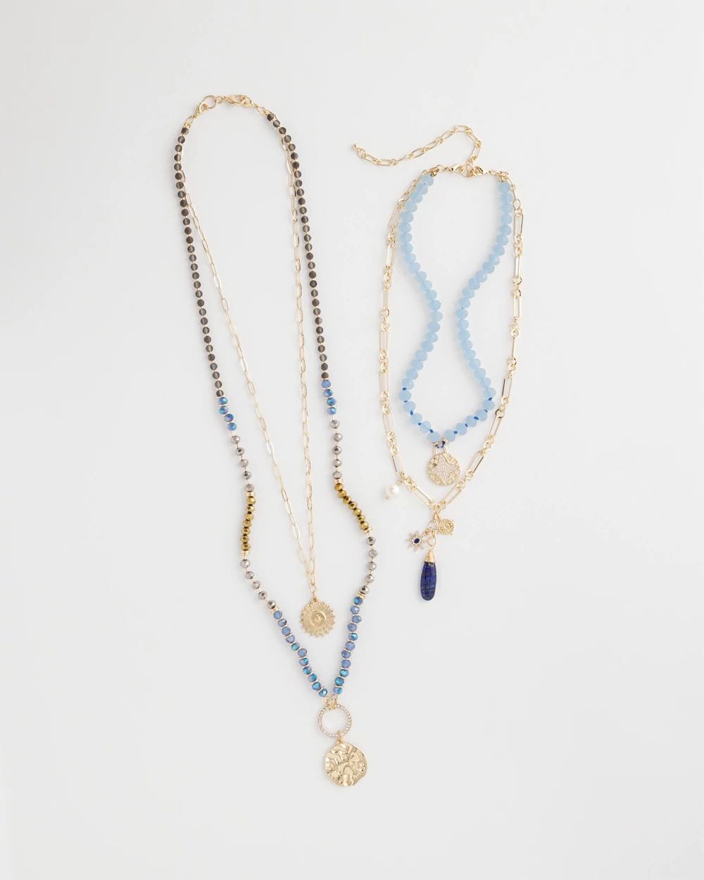 Convertible Layered Lapis Necklace click to view larger image.