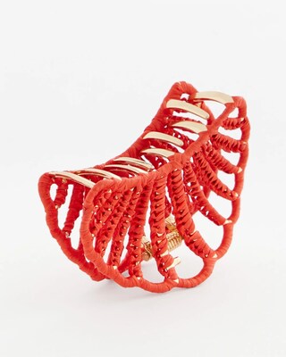 Red Raffia Hair Clip click to view larger image.