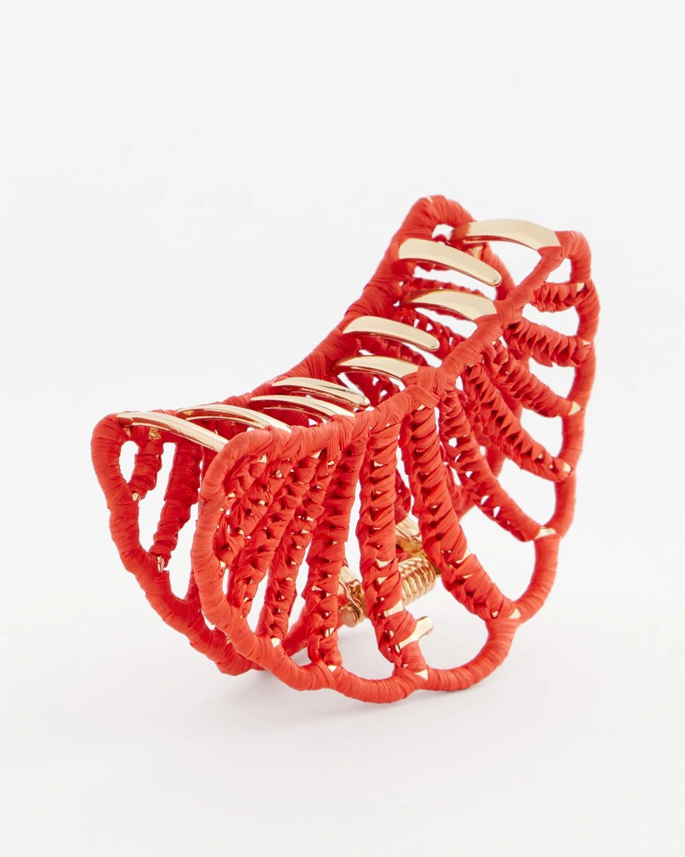 Red Raffia Hair Clip
