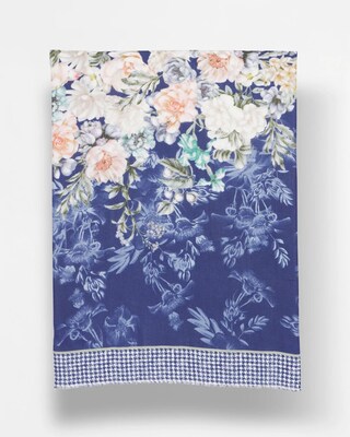 Colorblock Floral-Print Oblong Scarf click to view larger image.