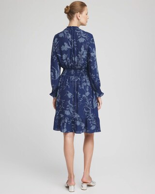 Floral Smocked Waist Ruffle Dress