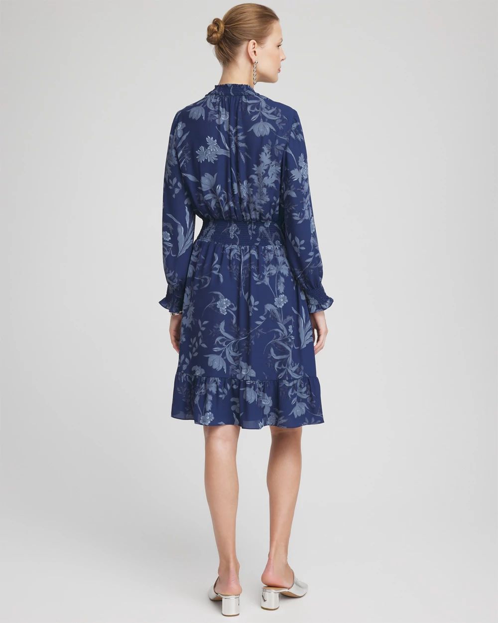 Floral Smocked Waist Ruffle Dress