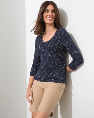 Touch of Cool Dots 3/4-Sleeve Tee
