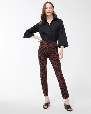 Brigitte Scroll Print Ankle Pants
