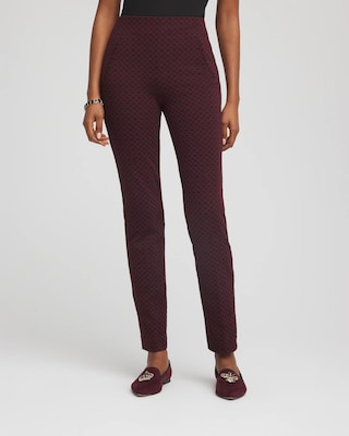 Circle Jacquard Juliet Slim Ankle Pants