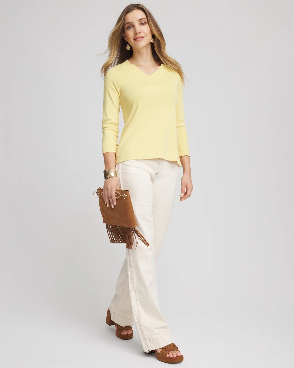 Short Pima 3/4 Sleeve Tee