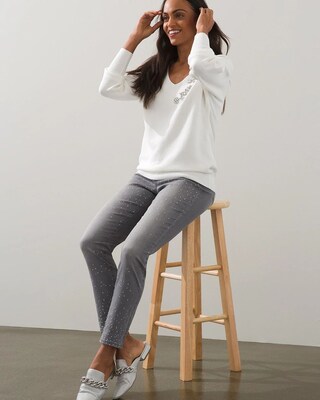 Scattered Stones Girlfriend Ankle Jeans