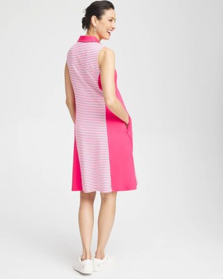 Zenergy® UPF Knit Block Stripe Dress click to view larger image.