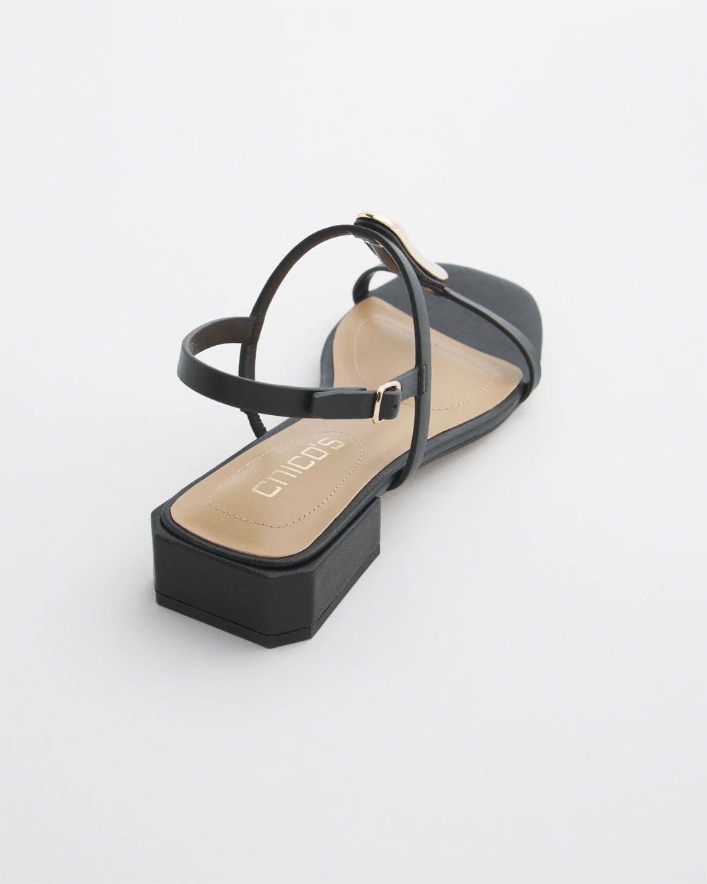 Black T-Strap Sandals