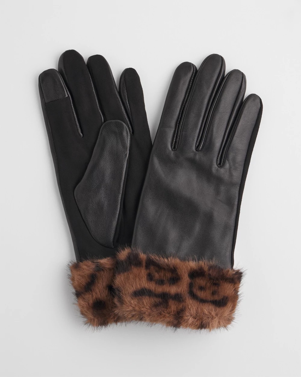 Leather Animal Cuff Gloves