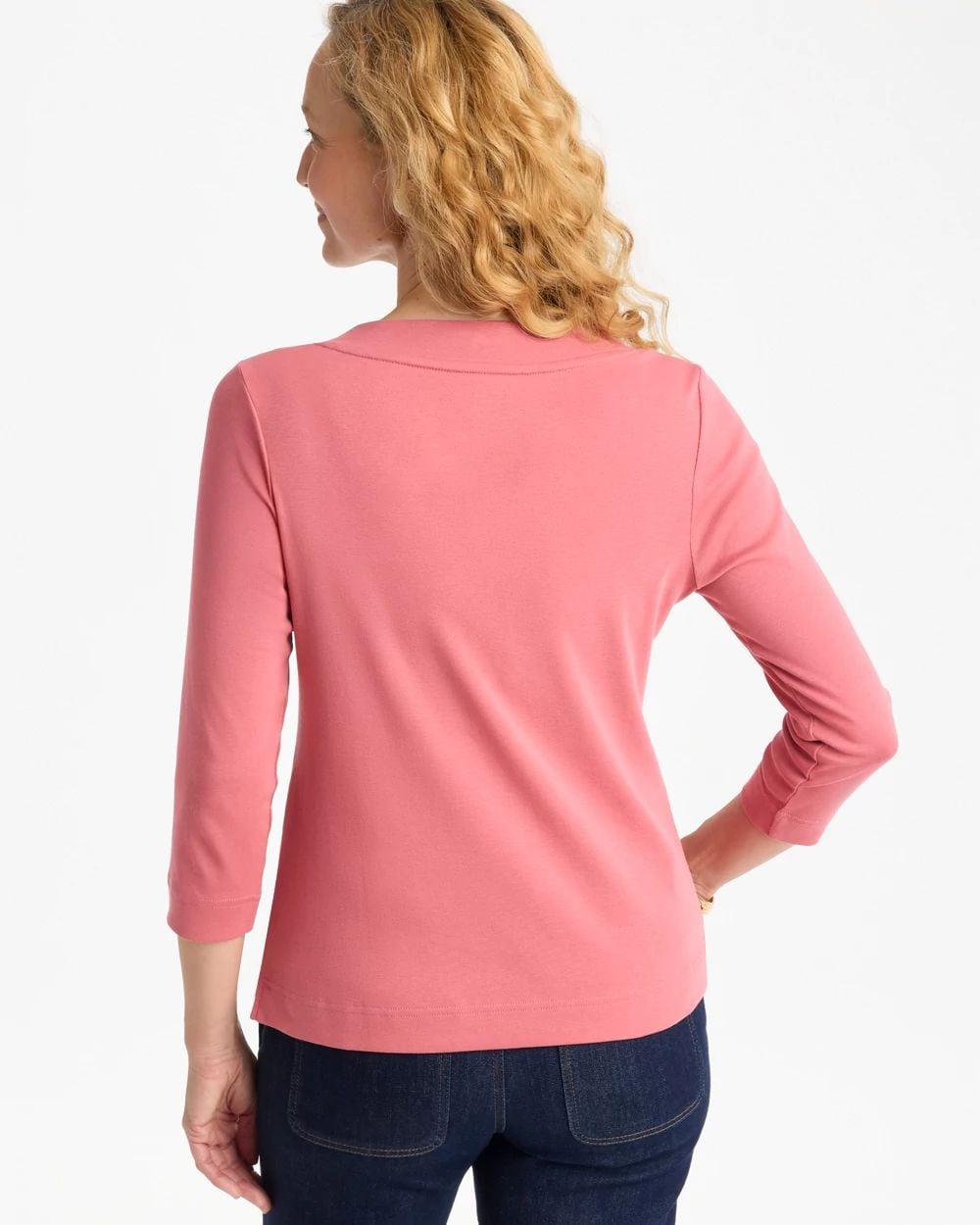 Pima Cotton 3/4 Sleeve Tee click to view larger image.